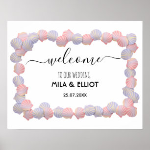 Poster Lindas conchas salgadas do mar