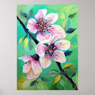 Poster Lindas Flores de Cerejeira Japonesa Sakura