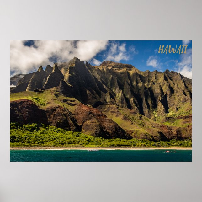 Poster Lindas Montanhas Hawaii (Frente)