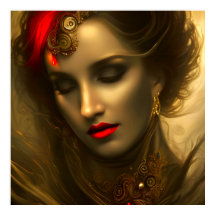 Lindas mulheres morenas de ouro com joias de lábio