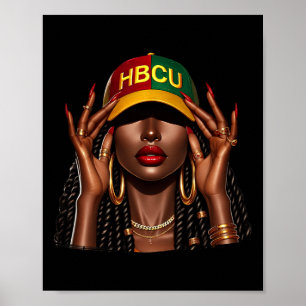 Poster Lindas mulheres negras Hbcu História Negra Mês Gir