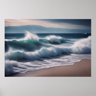 Poster Lindas ondas do mar