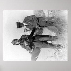 Pôster Lindbergh e Wright com plano destruído