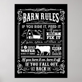 Poster lindinho Country Barn governa arte das palavras