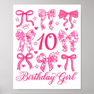 Poster Lindo arco de coquete 10 anos de idade para menina