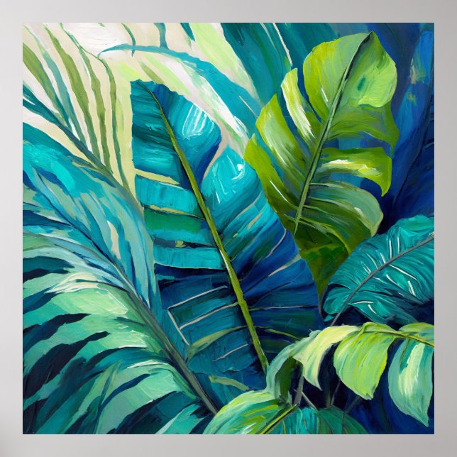 Poster Lindo, Botânico, Tríptico Monstera (Frente)