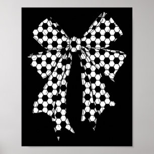 Poster Lindo Byll de futebol fofo laço para mulheres meni