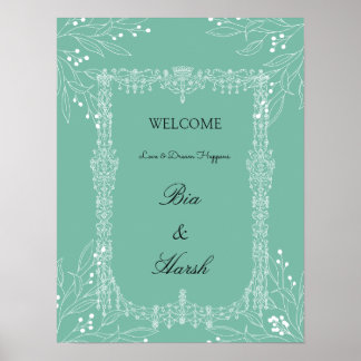 Poster Lindo Cartão de Casamento
