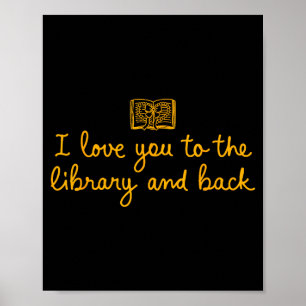 Poster Lindo eu amo você biblioteca de volta citações eng
