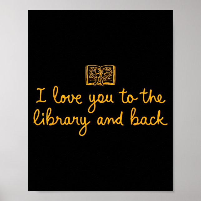 Poster Lindo eu amo você biblioteca de volta citações eng (Frente)