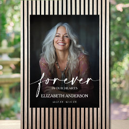 Poster Lindo Memorial de Foto para Sempre em nossos Coraç