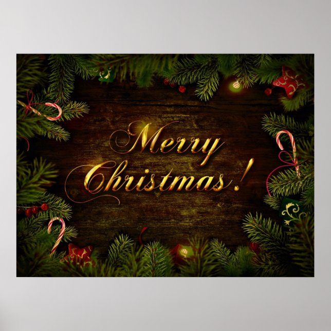 Pôster Lindo Merry Christmas (Frente)