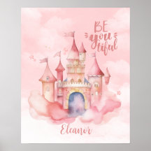 Lindo Palácio na Nuvem Rosa Personalizado