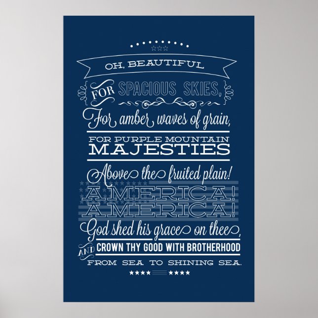 Poster lindo, para céus espaçosos (Frente)