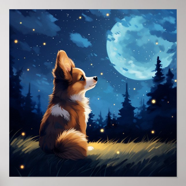 Poster Lindo Pembroke Welsh Corgi (Frente)