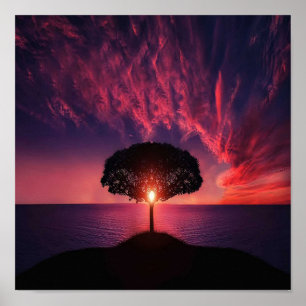 Poster Lindo pôr do sol