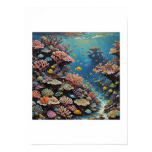 Lindo recife de coral