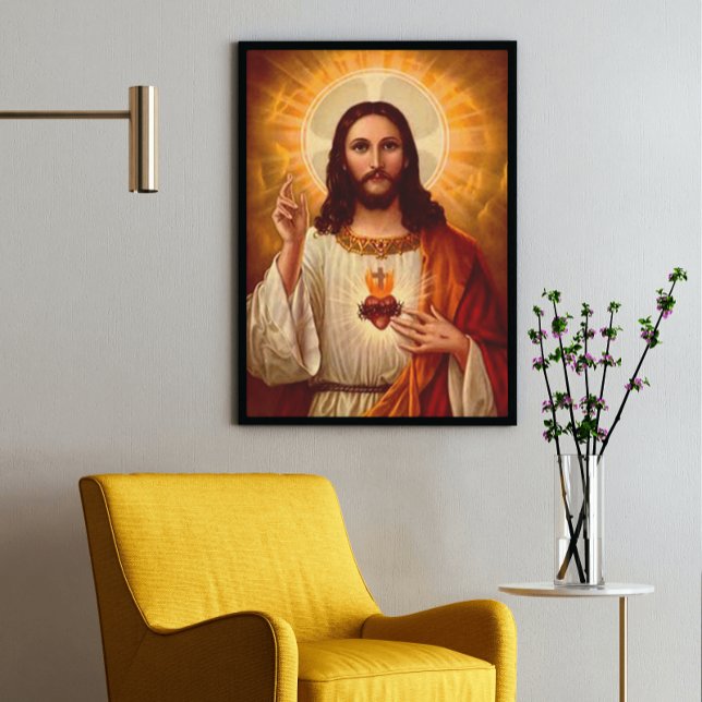 Poster Lindo religioso, Sagrado Coração de Jesus (Criador carregado)