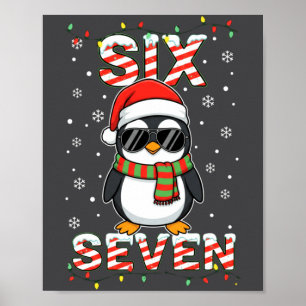 Poster Lindo Seis Sete 67 Pinguim Crianças Natal Festa L