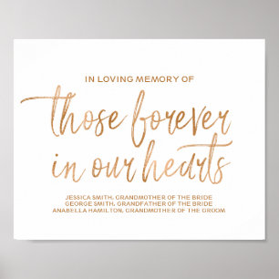 Poster Lindo símbolo memorial Rosa de 8x10 para casamento