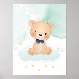 Poster Lindo ursinho com estrelas