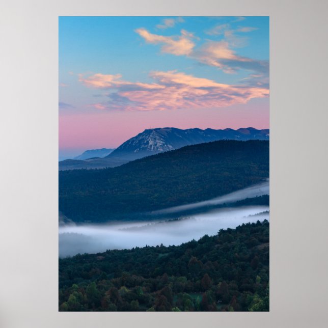 Poster Lindo vista do sol sobre Nanos de Šilentabor (Frente)