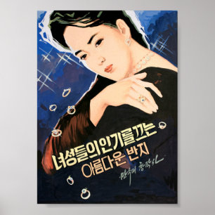 Poster Lindos anéis atraem mulheres bonitas!