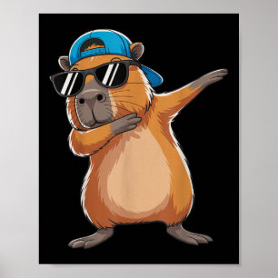 Poster Lindos Capivaras Fazendo Dab Meninos Homens Crianç