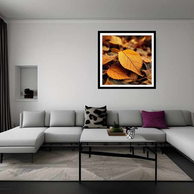 Poster Lindos folhetos de outono no chão (Criador carregado)