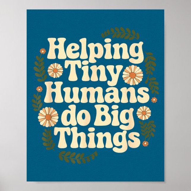 Poster Lindos Groovy Ajudando Pequenos Humanos Grandes (Frente)