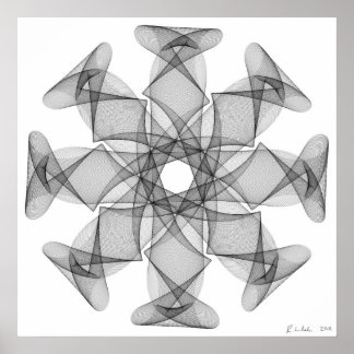 Pôster Line Art with an eight symmetry