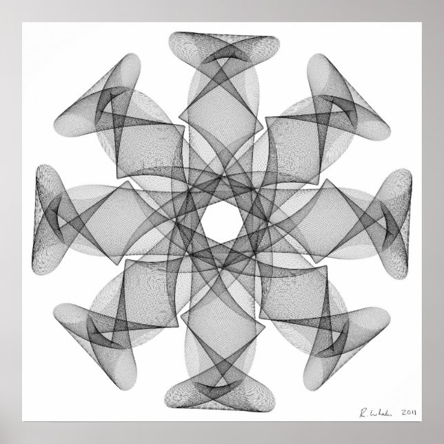 Pôster Line Art with an eight symmetry (Frente)