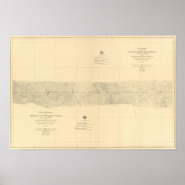 Poster Linea Divisoria Entre Mexico 8 (Frente)