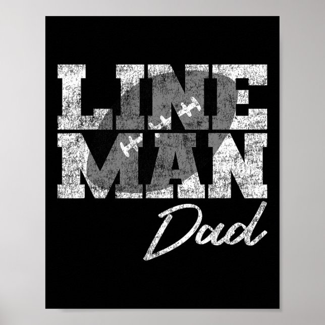 Poster Lineman Pai - Família de jogadores de futebol (Frente)