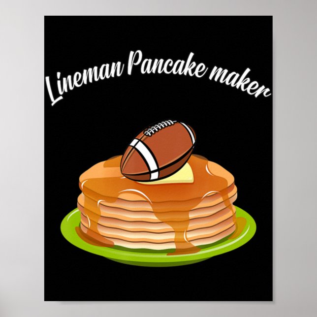 Poster Lineman Pancake maker Football  (Frente)