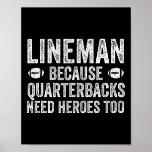 Poster Lineman Porque Quarterbacks Precisam De Futebol He