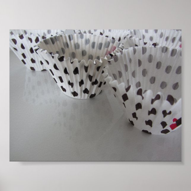 Pôster Liners de Cupcake de bolinhas (Frente)