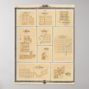 Poster Lineville, Derby, Glidden, Ames, Conway