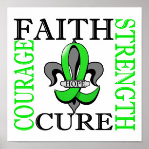 Pôster Linfoma Non-Hodgkin da flor de lis 3