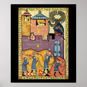 Poster Lingando Rochas, Codex Manesse do século 14