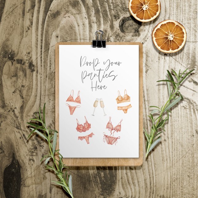 Poster Lingerie largue suas calcinhas aqui modernas (Criador carregado)