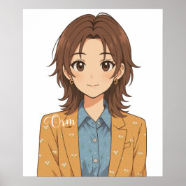 Poster LingOrm, Orm Kornaphat Anime Illustration