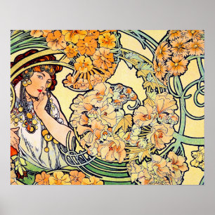 Poster Língua das flores por Alphonse Mucha