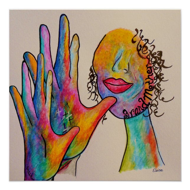 Pôster Língua de sinais americana AVÓ (Frente)