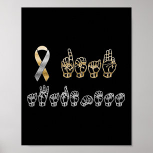 Poster Língua de Sinais Americana Sensibilização Surda