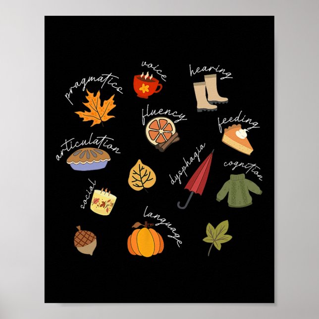 Poster Língua falante Patologista de fala Terapia de fala (Frente)