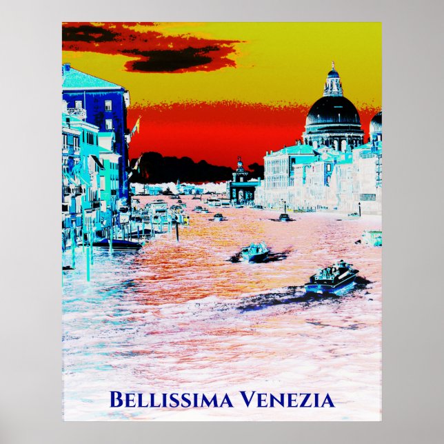 Poster *~* Língua italiana Bellissima Veneza (Frente)