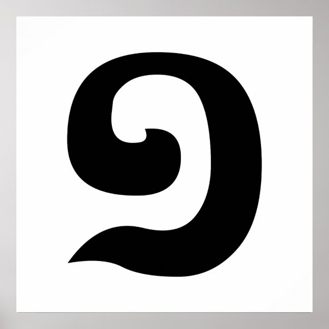 Pôster Língua Khmer Cambojana Número 1 / Um / ១ (Muj) (Frente)