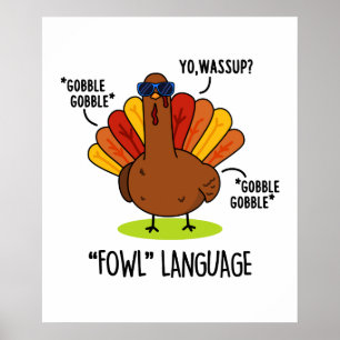 Poster Linguagem de Foguete Cortês Turquia Pun
