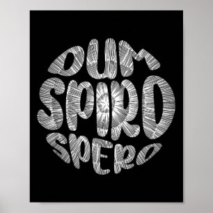 Poster Linguagem de Motivação Espiro E da Frase Latina